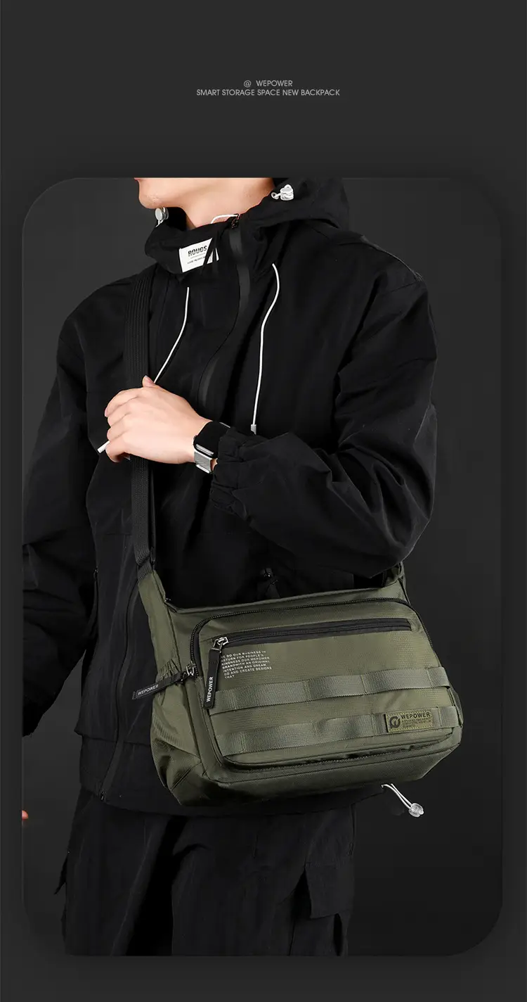 Men's Black Business Crossbody Bag Large Capacity — feature 14