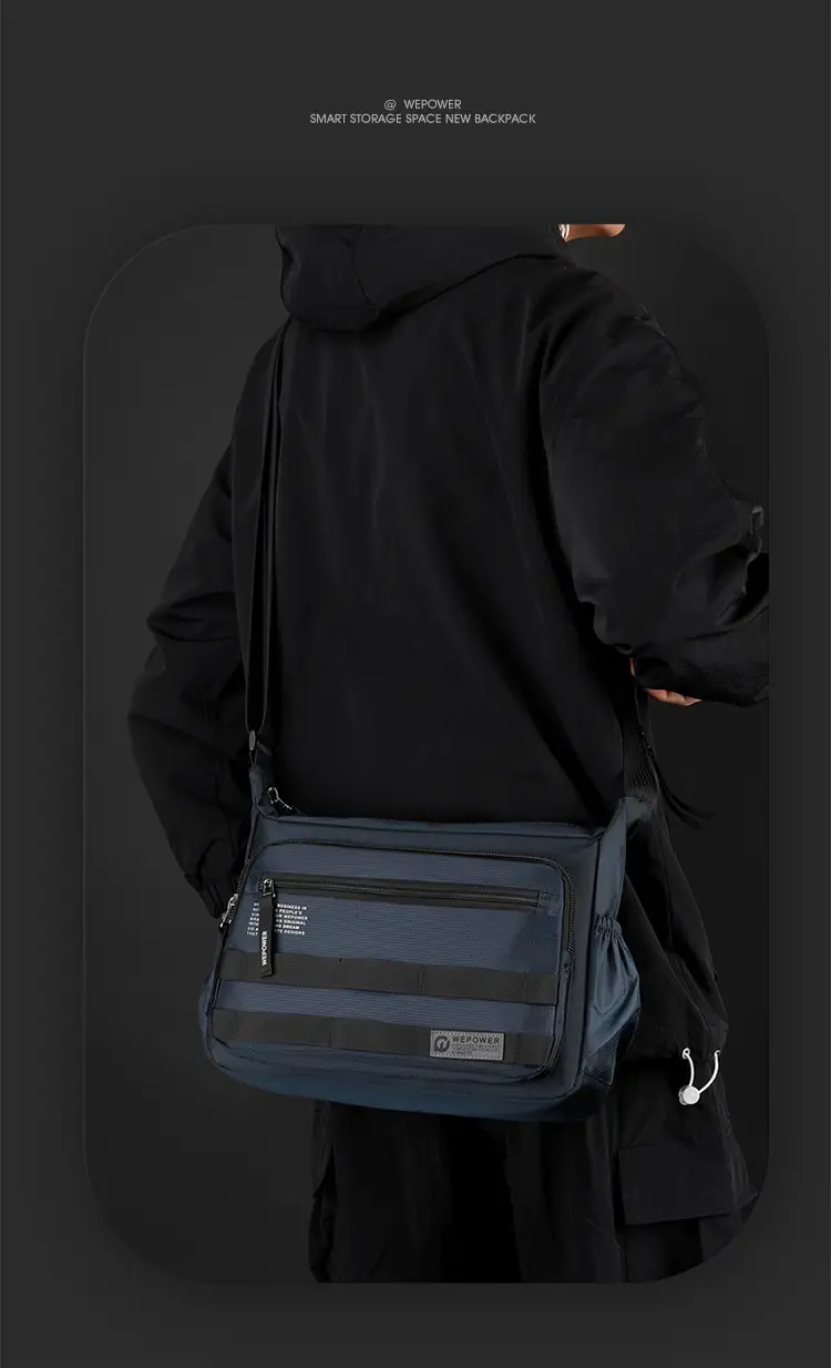 Men's Black Business Crossbody Bag Large Capacity — feature 15