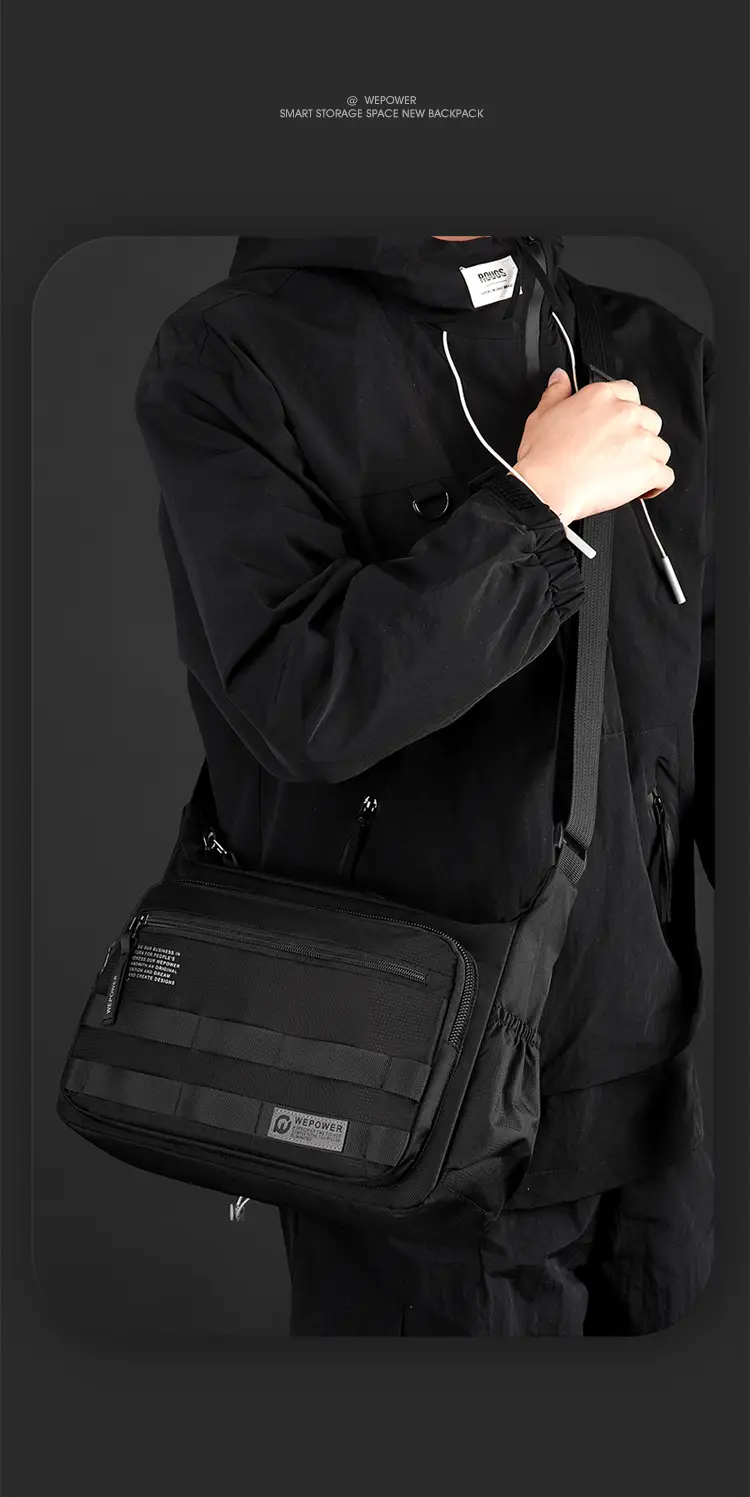 Men's Black Business Crossbody Bag Large Capacity — feature 17