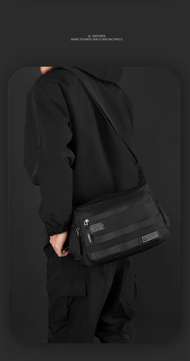 Men's Black Business Crossbody Bag Large Capacity — feature 5