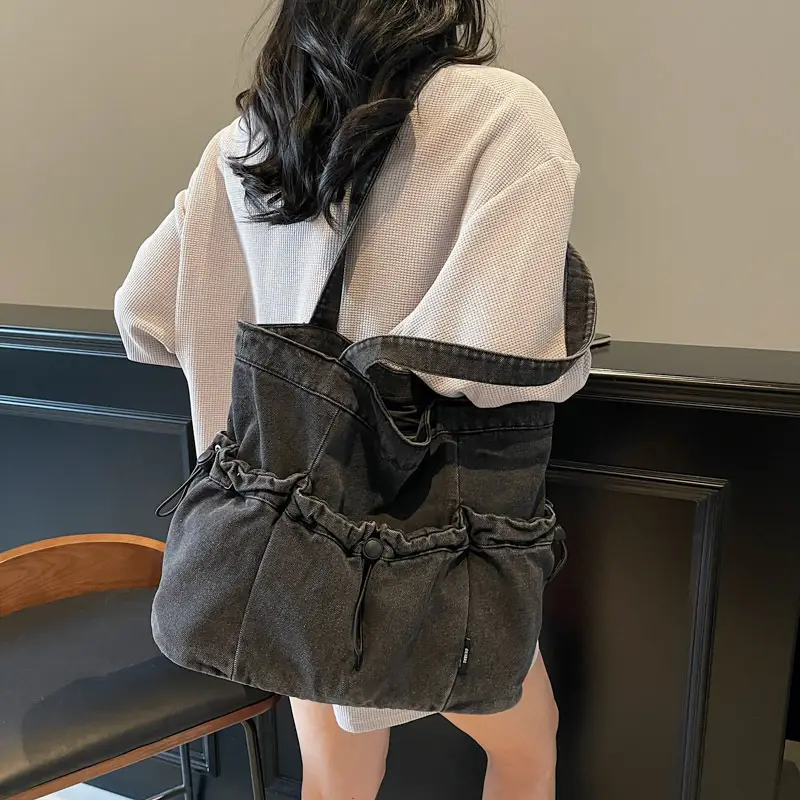 Korean Style Canvas Shoulder Bag for Women - Image 4