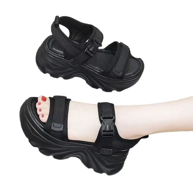 Internet Celebrity Torre Sandals Women's 2025 Summer New All-Match Soft Sole Non-Slip Thick Bottom Platform Sports Beach Shoes - Image 7
