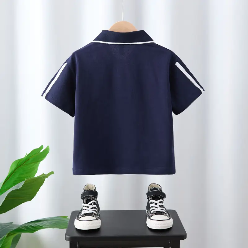 Boys Navy Polo T-Shirt Short Sleeve Summer 2025 - Image 3