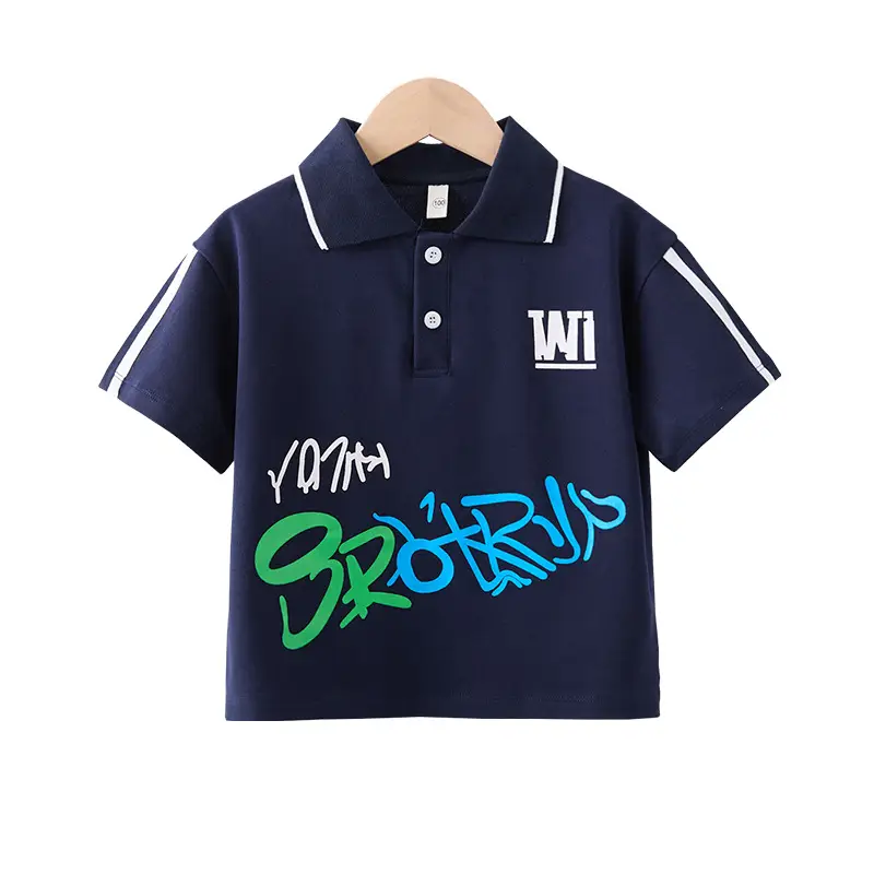 Boys Navy Polo T-Shirt Short Sleeve Summer 2025 - Image 6
