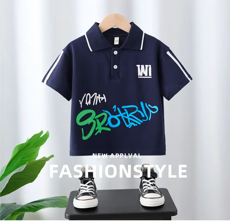 Boys Navy Polo T-Shirt Short Sleeve Summer 2025 — feature 1