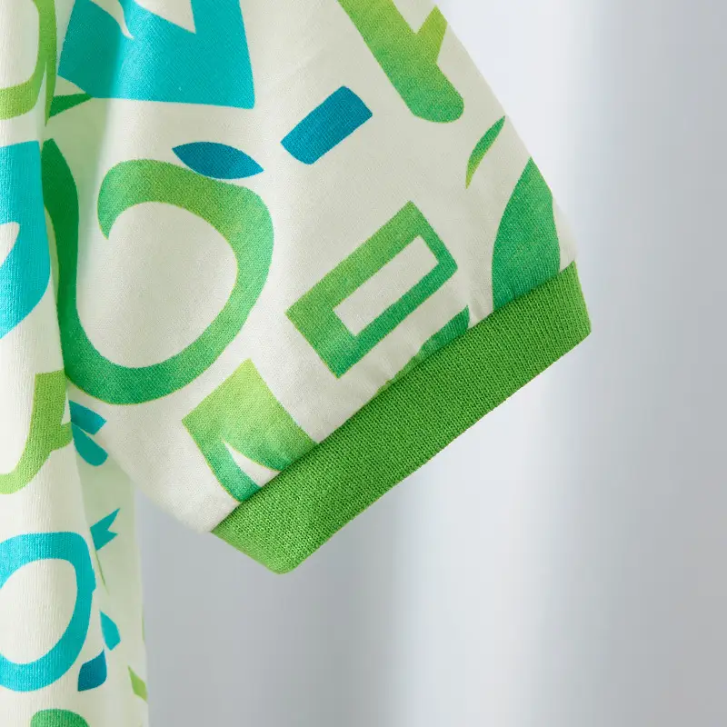 Boys T-Shirt Baby Summer 2025 Green Teal Print - Image 5