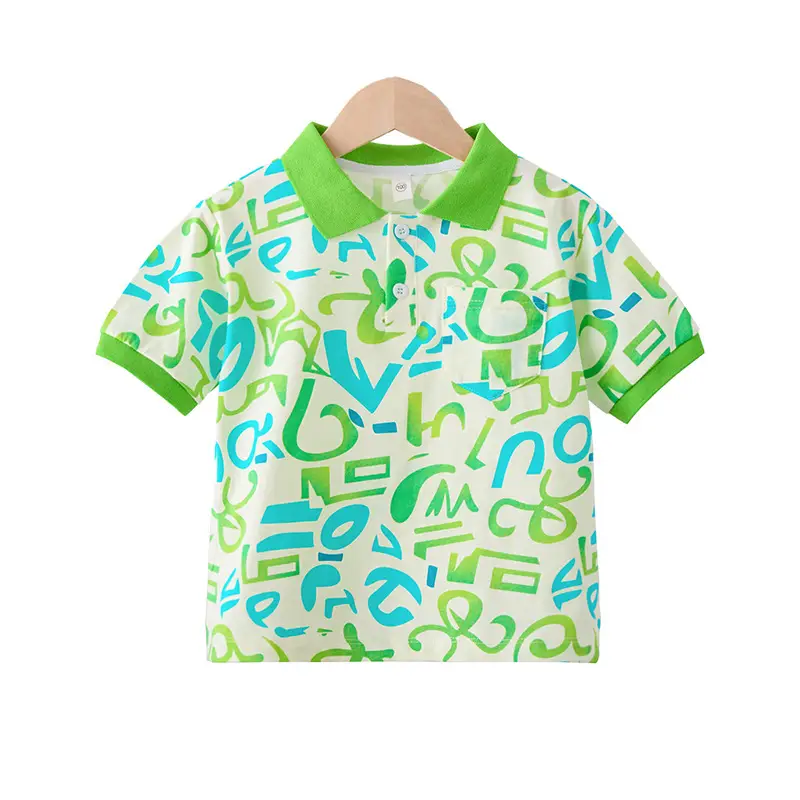 Boys T-Shirt Baby Summer 2025 Green Teal Print - Image 6