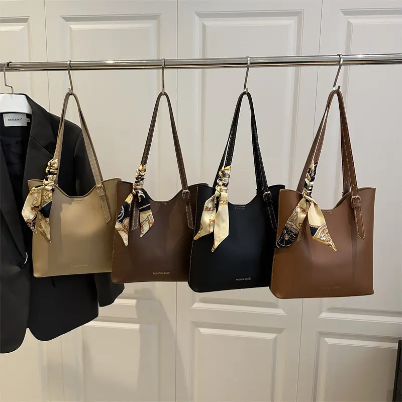 2025 New Silk Scarf Tote Bag for Young Women