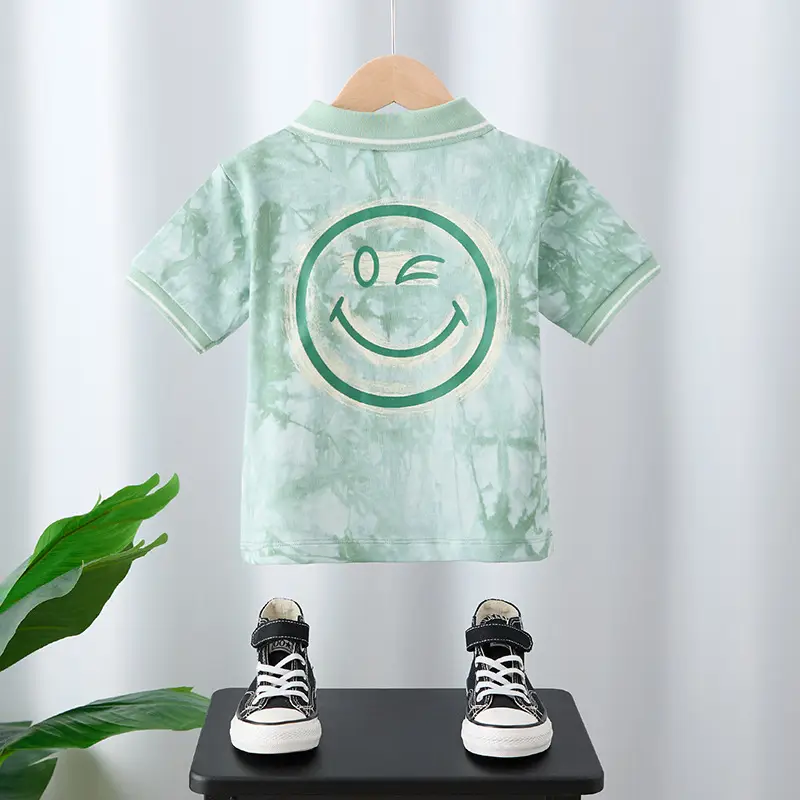 Boys' Green Polo Shirt 2025 Summer Wear - Image 3
