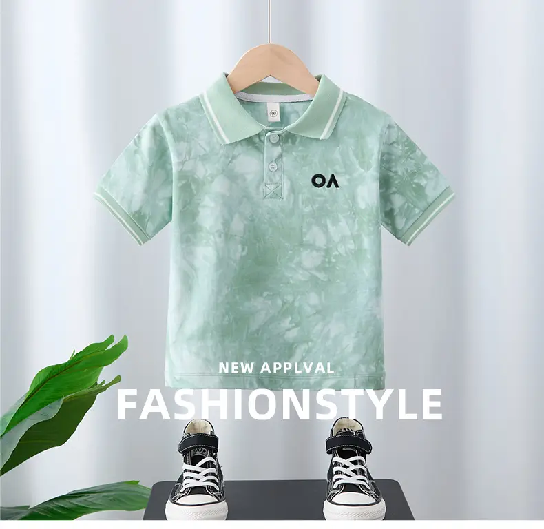 Boys' Green Polo Shirt 2025 Summer Wear — feature 1