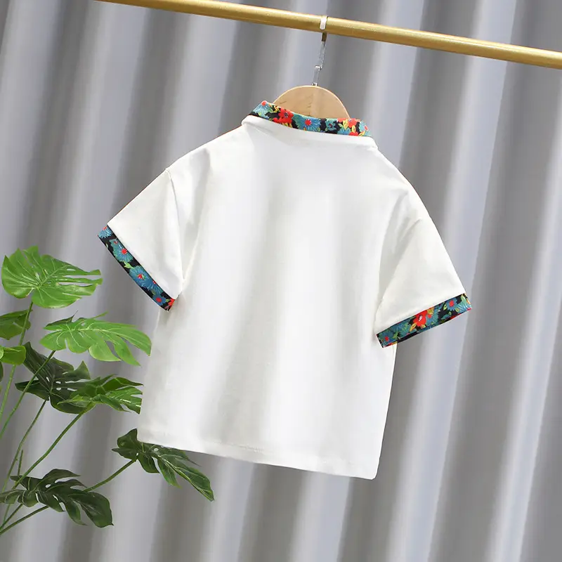 Boys Floral Short Sleeve Polo Shirt 2025 - Image 2