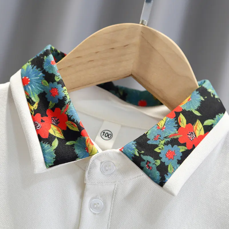 Boys Floral Short Sleeve Polo Shirt 2025 - Image 3