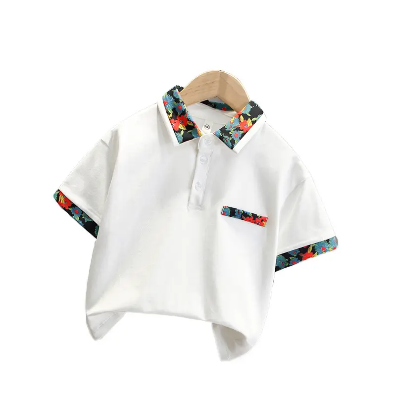 Boys Floral Short Sleeve Polo Shirt 2025 - Image 5