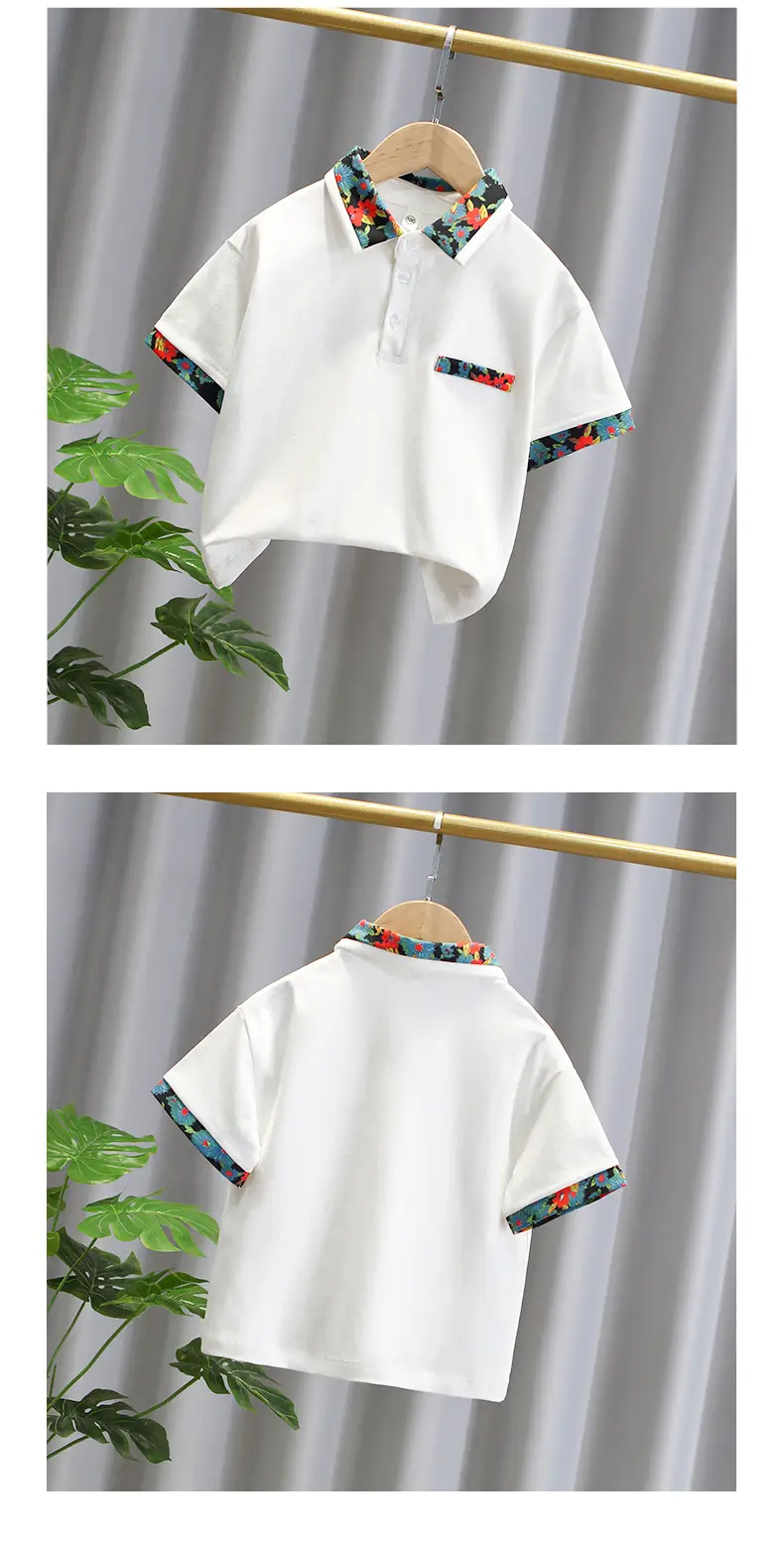 Boys Floral Short Sleeve Polo Shirt 2025 — feature 3