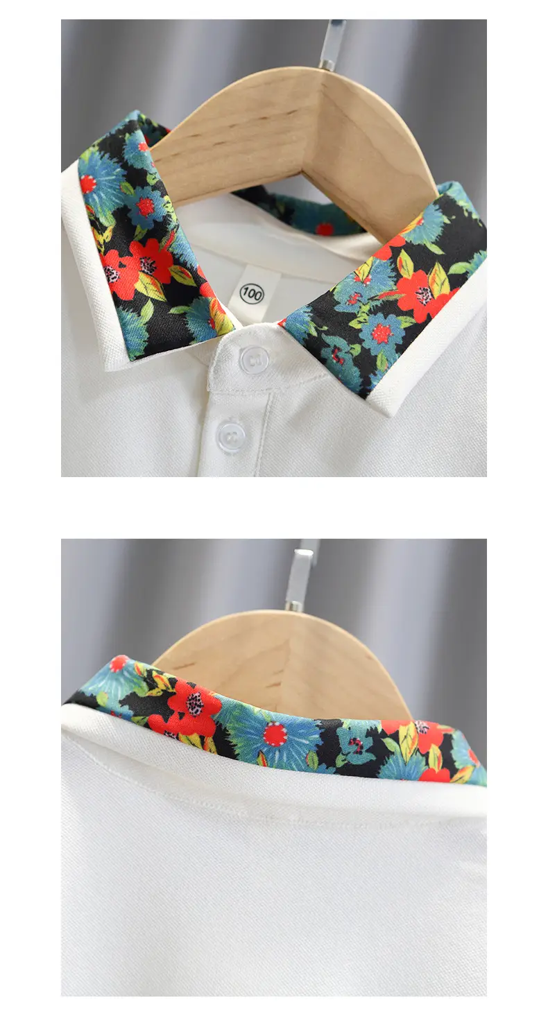 Boys Floral Short Sleeve Polo Shirt 2025 — feature 4