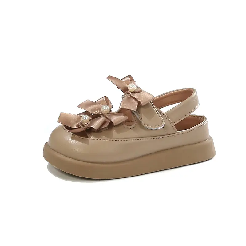 Girls' Bowy Leather Sandals Spring Summer 0-3