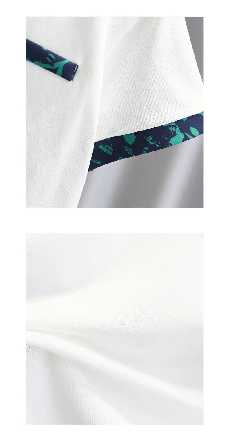 Boys Polo Shirt White Blue 2025 Summer — feature 6