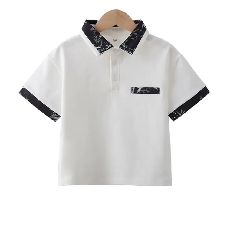 Boys White Polo Shirt Summer Medium Large - Image 6