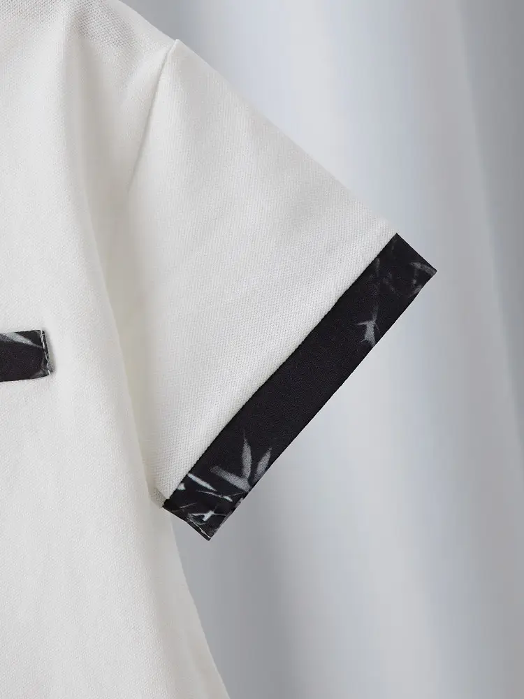 Boys White Polo Shirt Summer Medium Large — feature 16