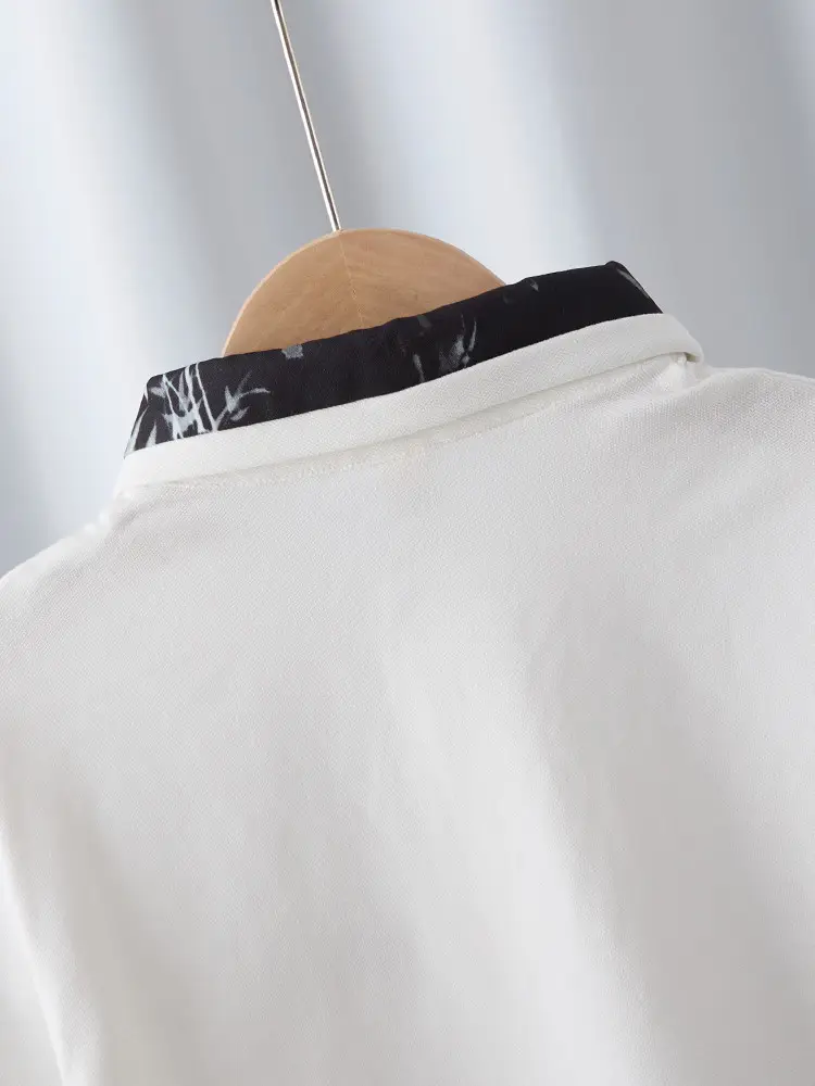 Boys White Polo Shirt Summer Medium Large — feature 19