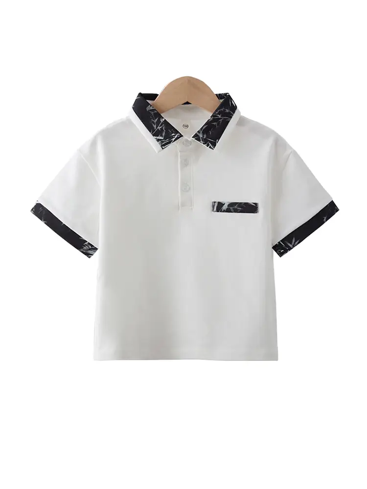 Boys White Polo Shirt Summer Medium Large — feature 20
