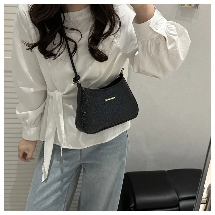 Women's Beige Embossed Shoulder Bag 2025 Korean Style — feature 24