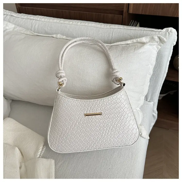 Women's Beige Embossed Shoulder Bag 2025 Korean Style