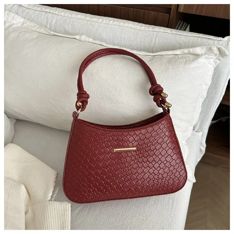 Women's Beige Embossed Shoulder Bag 2025 Korean Style