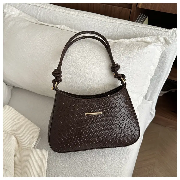 Women's Beige Embossed Shoulder Bag 2025 Korean Style