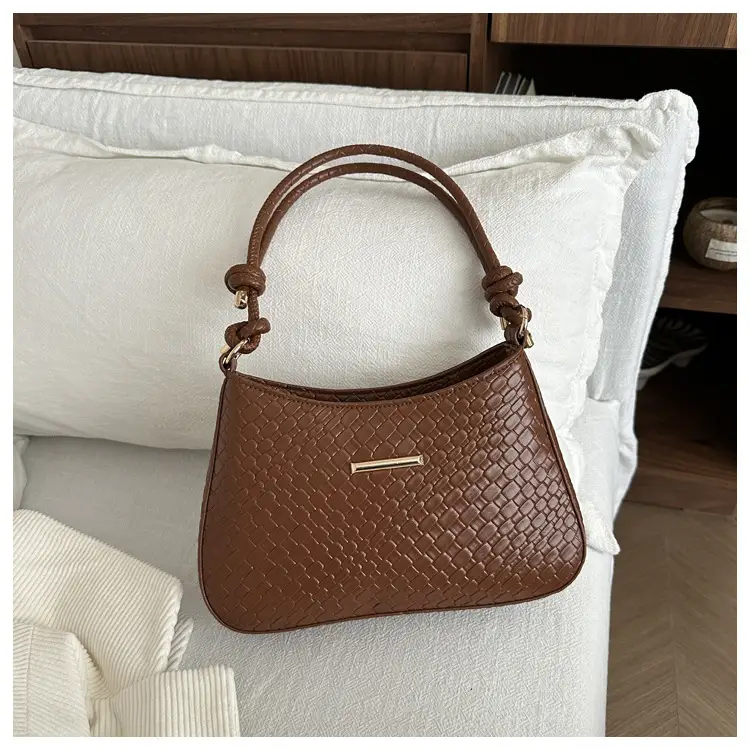 Women's Beige Embossed Shoulder Bag 2025 Korean Style