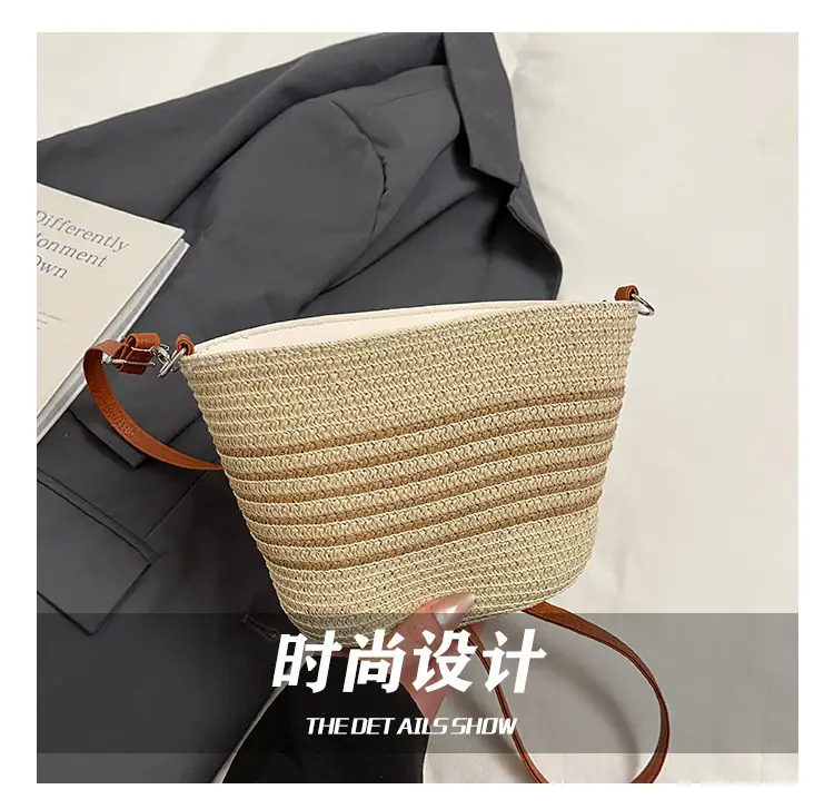 2025 Spring Woven Straw Mobile Phone Bag French Niche — feature 10