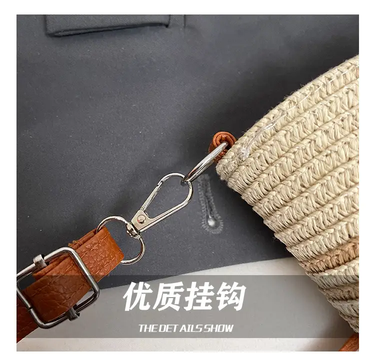 2025 Spring Woven Straw Mobile Phone Bag French Niche — feature 11