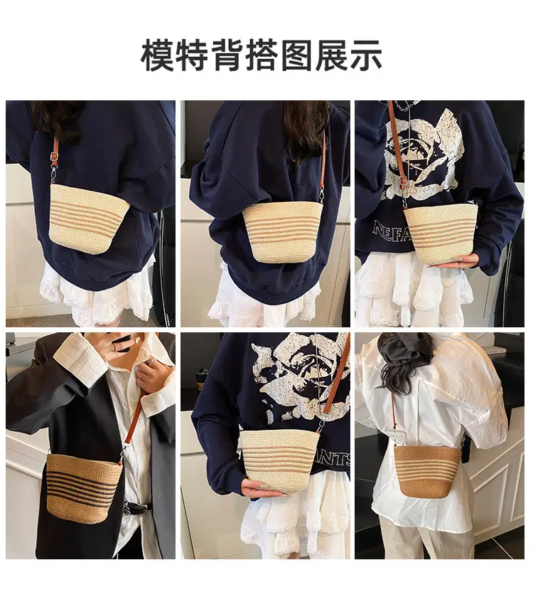 2025 Spring Woven Straw Mobile Phone Bag French Niche — feature 4