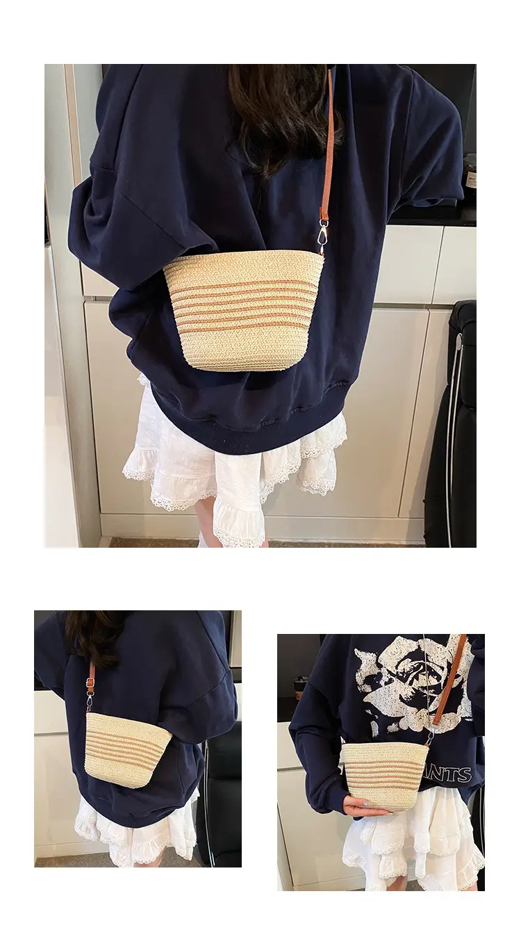 2025 Spring Woven Straw Mobile Phone Bag French Niche — feature 5