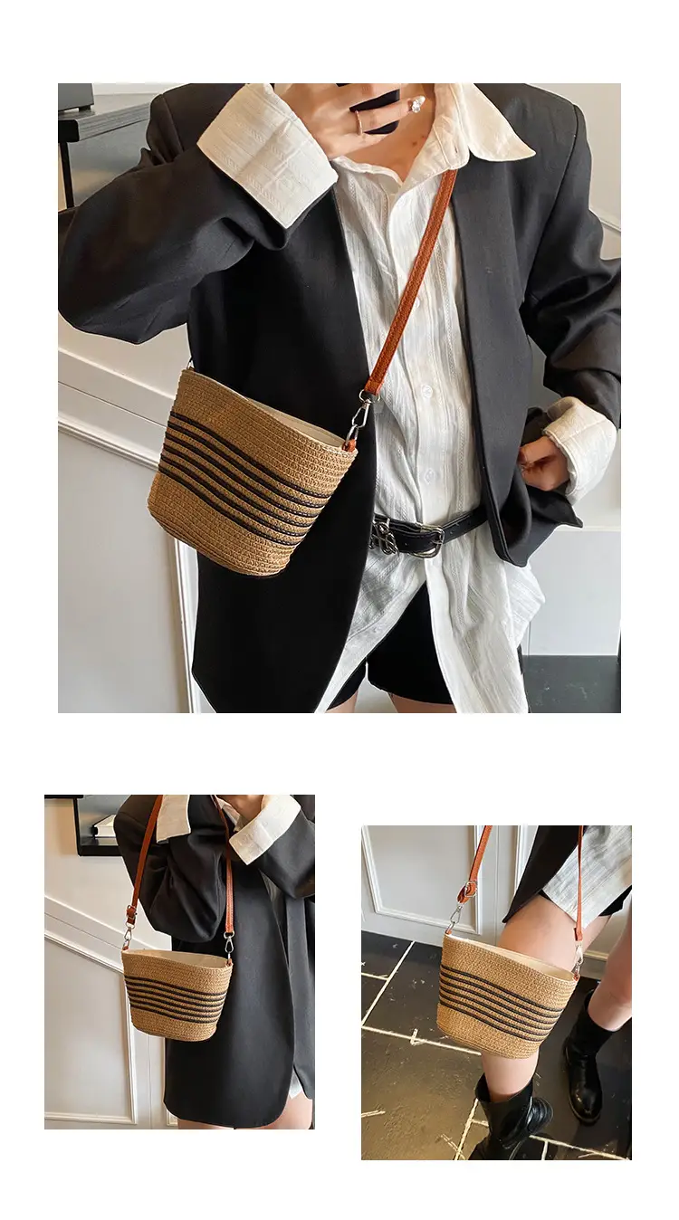 2025 Spring Woven Straw Mobile Phone Bag French Niche — feature 7