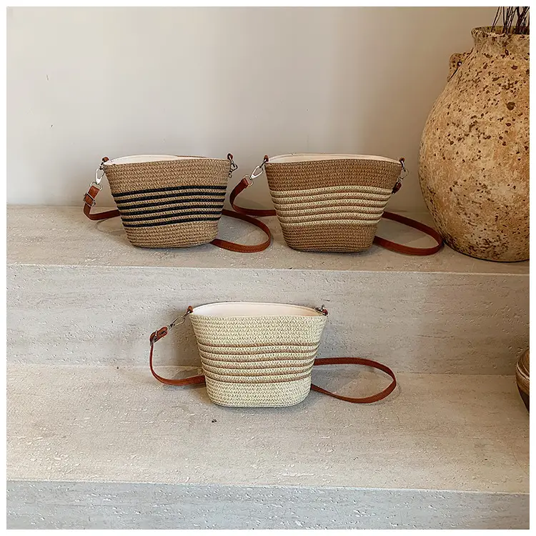2025 Spring Woven Straw Mobile Phone Bag French Niche — feature 8