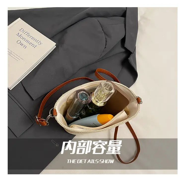 2025 Spring Woven Straw Mobile Phone Bag French Niche — feature 9