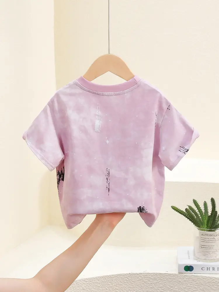 Cool Pink Tie-Dye Boys T-Shirt 2026 - Image 4