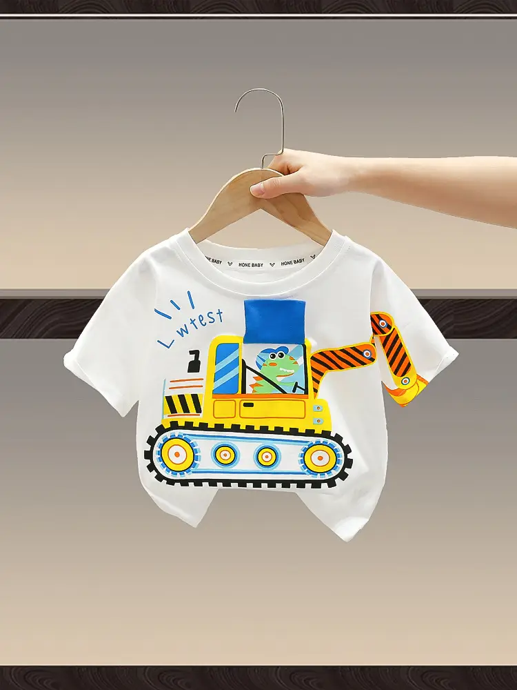 White 7819 Boys Summer T-Shirt Short Sleeve 2026 - Image 2