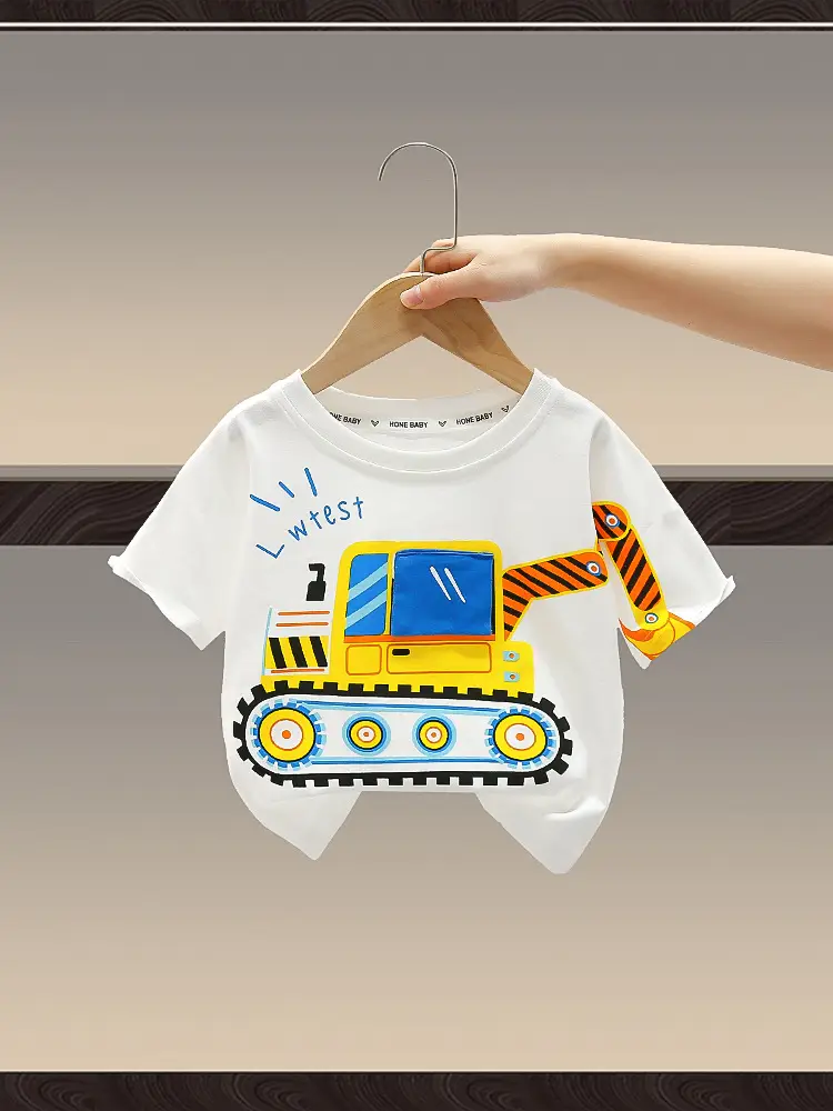 White 7819 Boys Summer T-Shirt Short Sleeve 2026 - Image 3