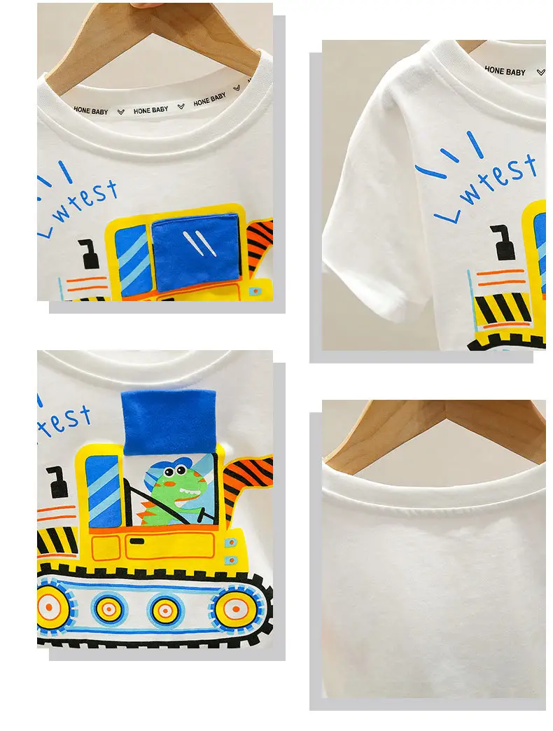 White 7819 Boys Summer T-Shirt Short Sleeve 2026 — feature 3