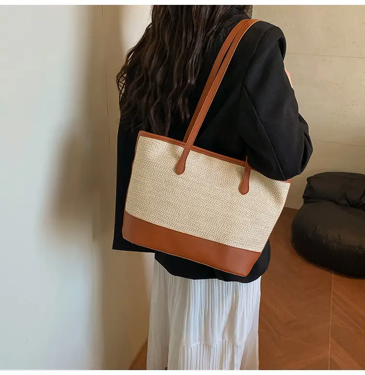 Large Capacity Women's Woven Shoulder Bag 2025 — feature 13