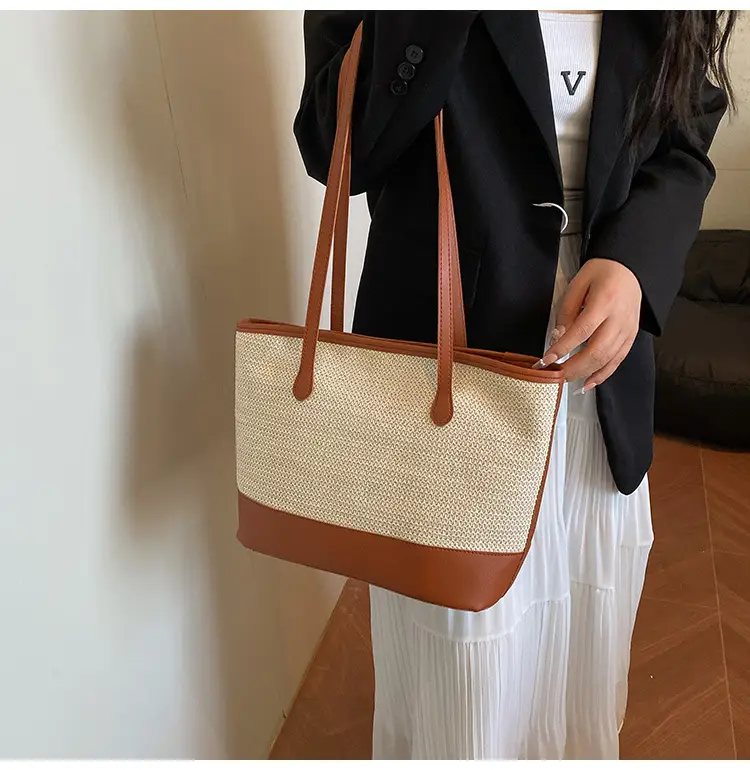 Large Capacity Women's Woven Shoulder Bag 2025 — feature 14