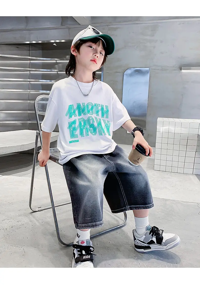 Trendy Boys Cotton T-Shirt White Summer 2025 — feature 10