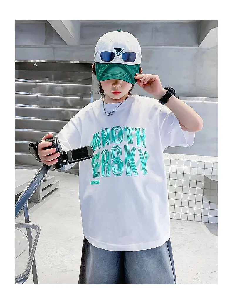 Trendy Boys Cotton T-Shirt White Summer 2025 — feature 11