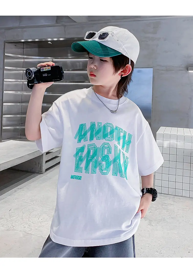 Trendy Boys Cotton T-Shirt White Summer 2025 — feature 12