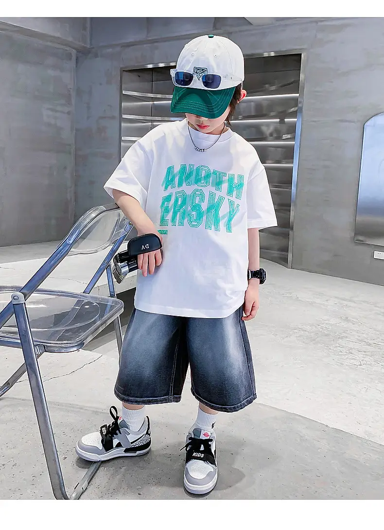 Trendy Boys Cotton T-Shirt White Summer 2025 — feature 8