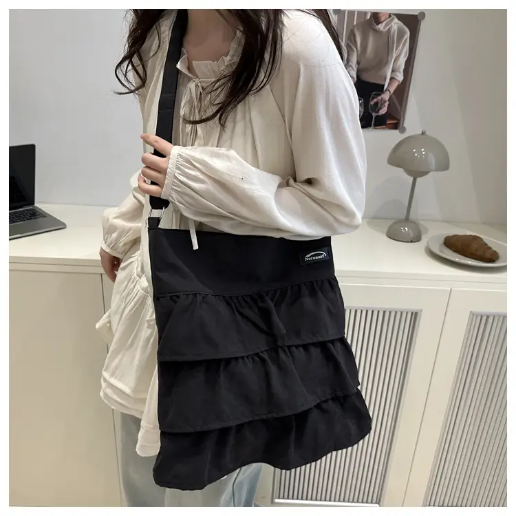 2025 Spring Ruffled Shoulder Tote Bag Women Large Capacity Oxford Cloth — feature 30