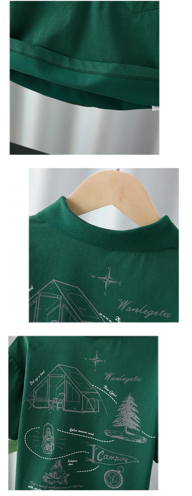 Boys Cotton Cartoon T-Shirt White Green 2025 — feature 15