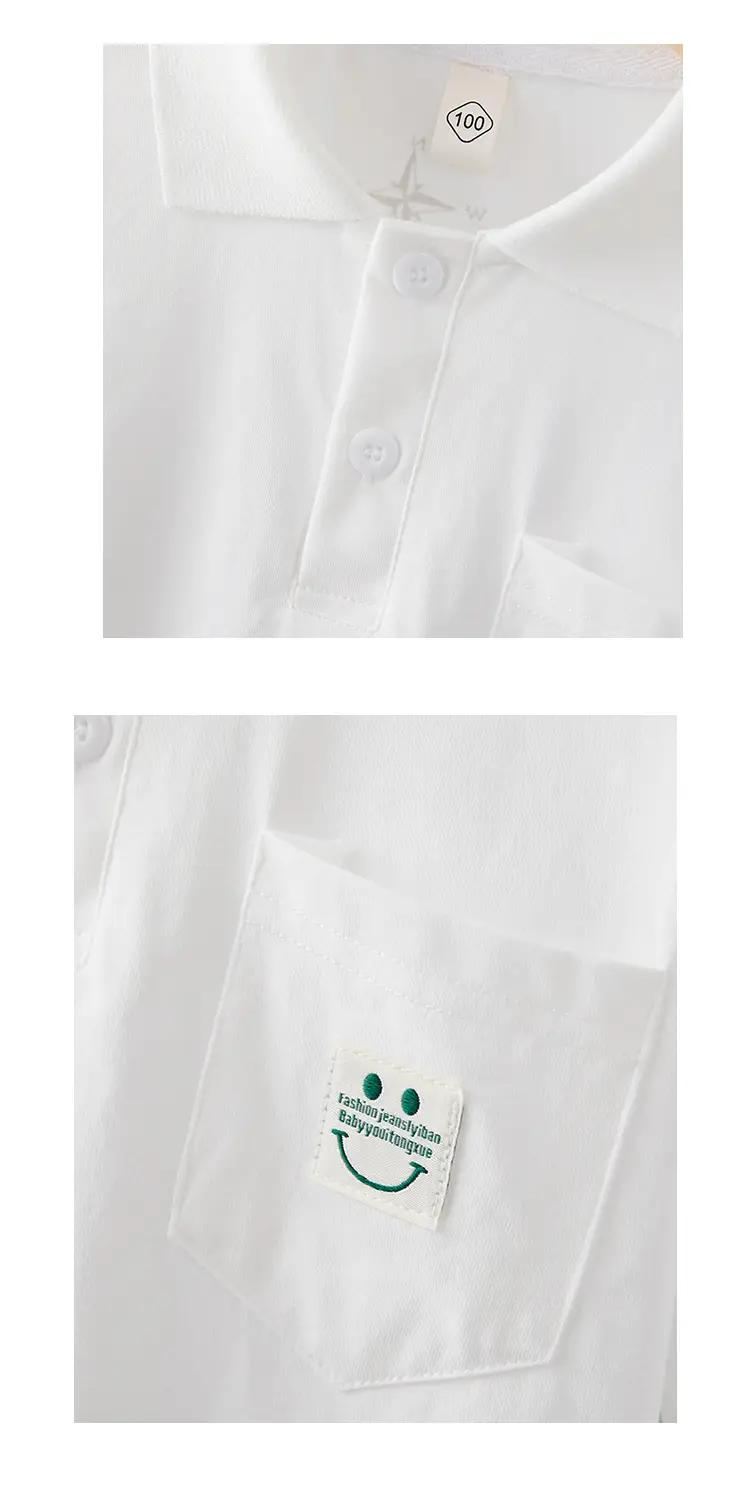 Boys Cotton Cartoon T-Shirt White Green 2025 — feature 7